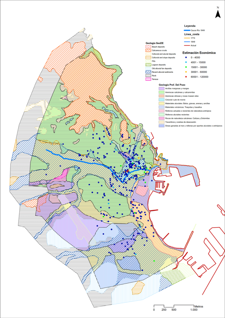 Cartografía de composición del terreno en melilla y la estimación económica de los daños producidos por el terremoto