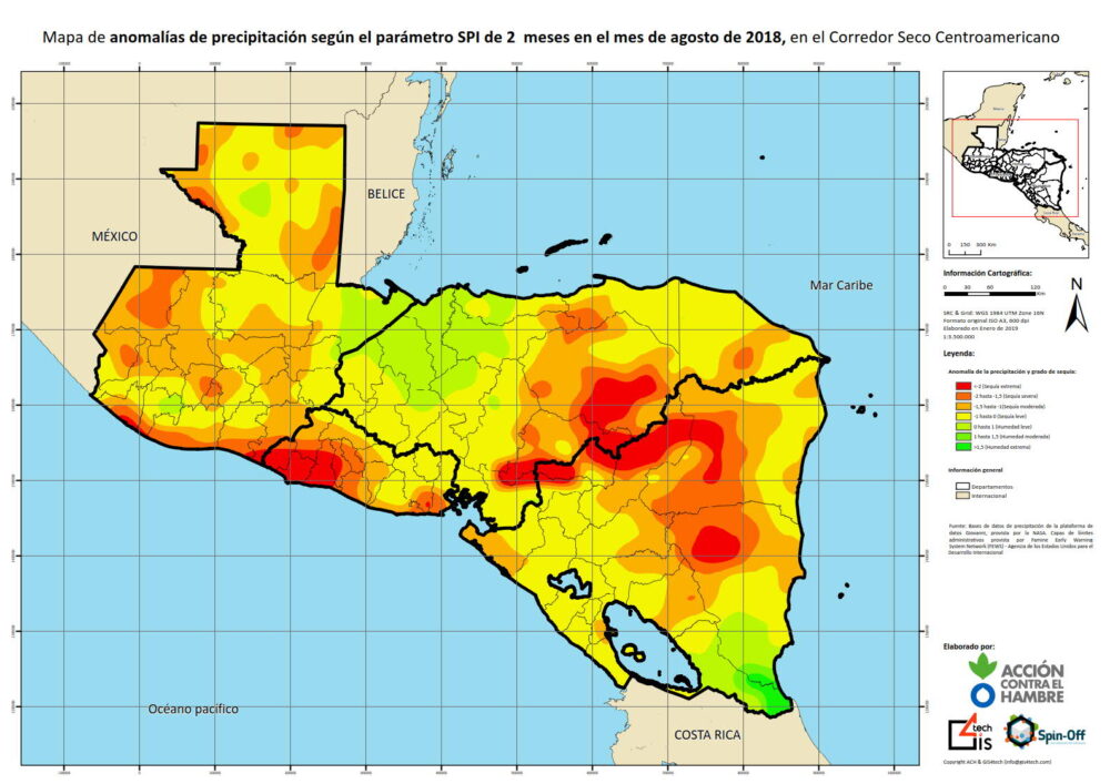 Análisis SIG de Sequía en el Corredor Seco Centroamericano durante 2018 ...